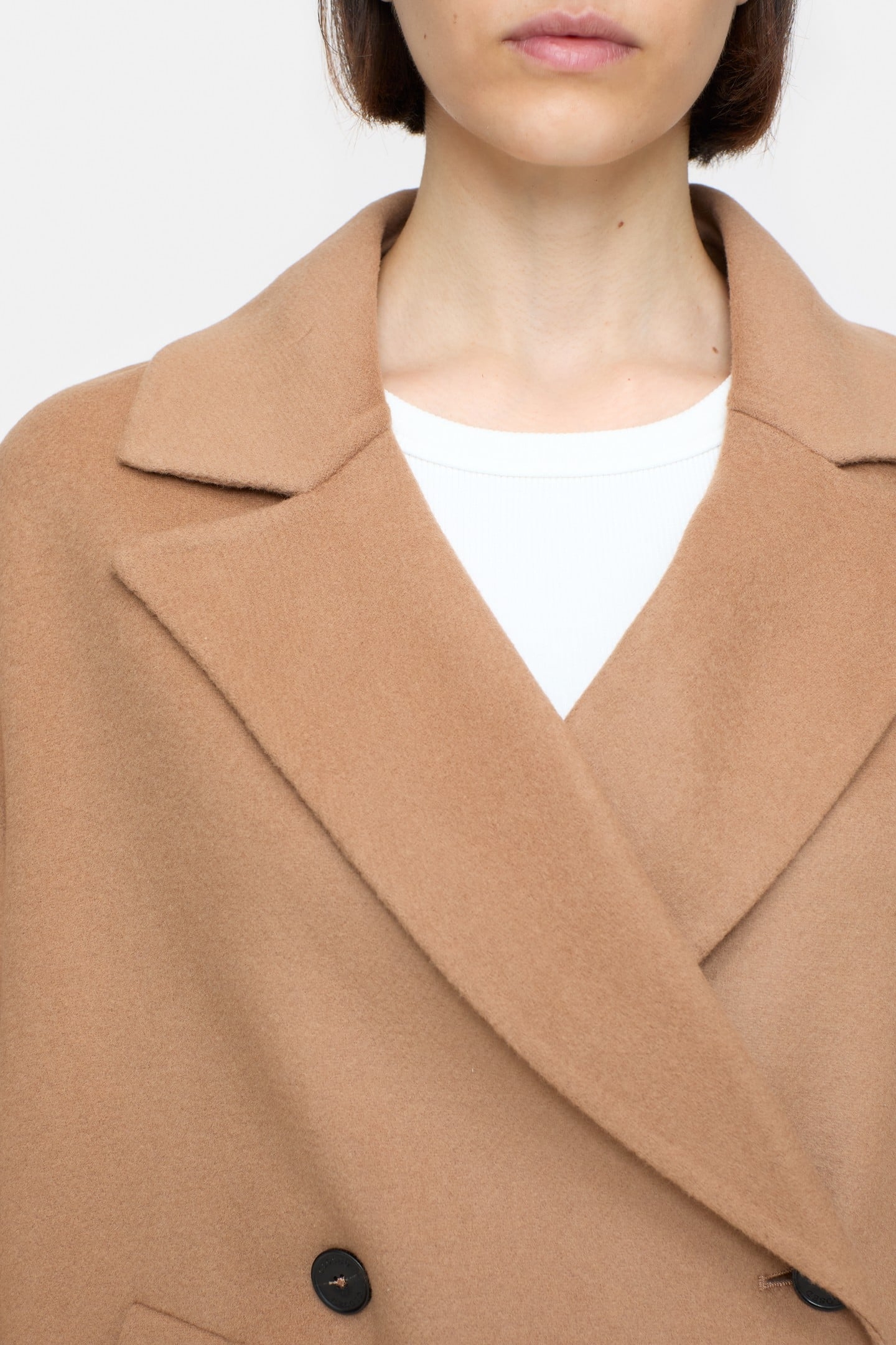 DOUBLE BREASTED COAT JACKET BISCOTTI BROWN 7