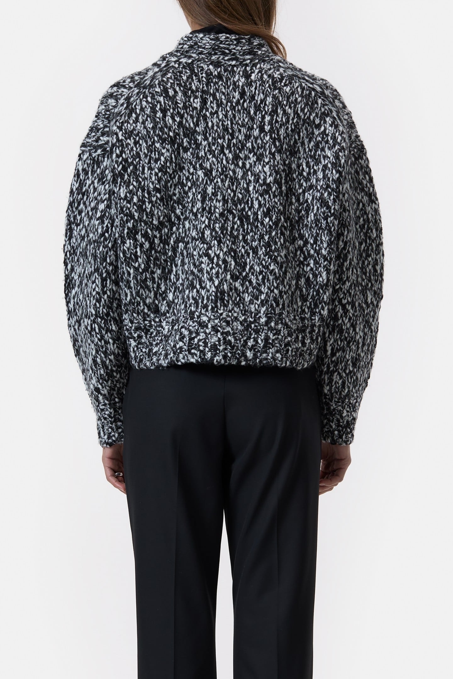 BOXY CARDIGAN KNITS BLACK 2