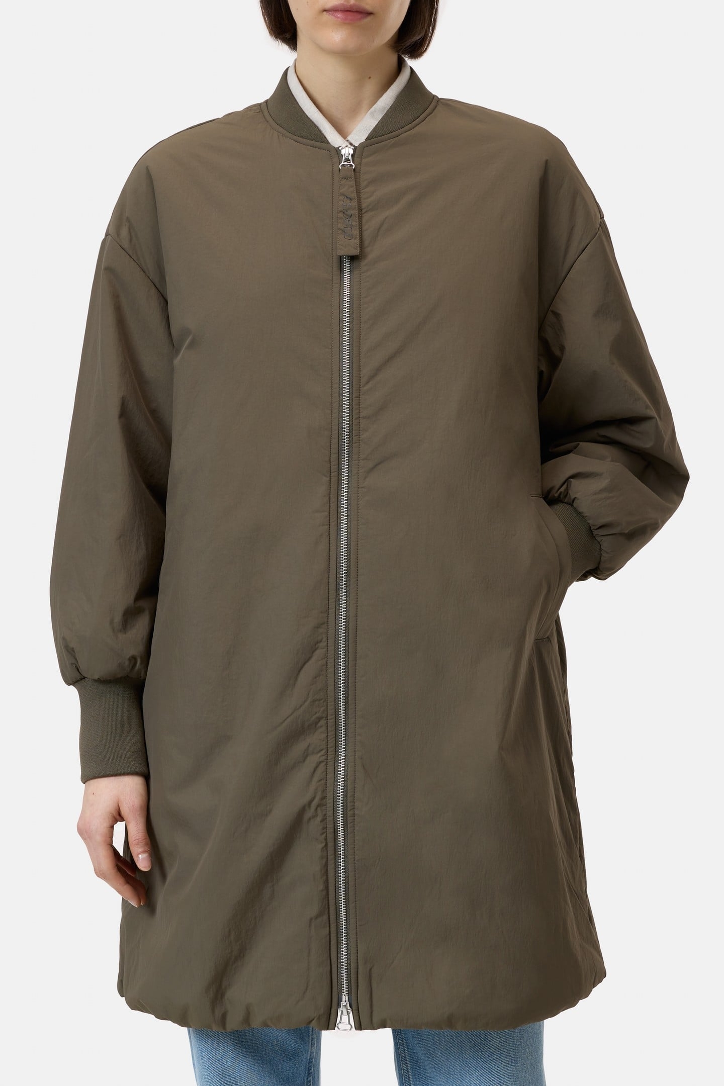 LONG PUFFER JACKET GOLDEN MOSS 1