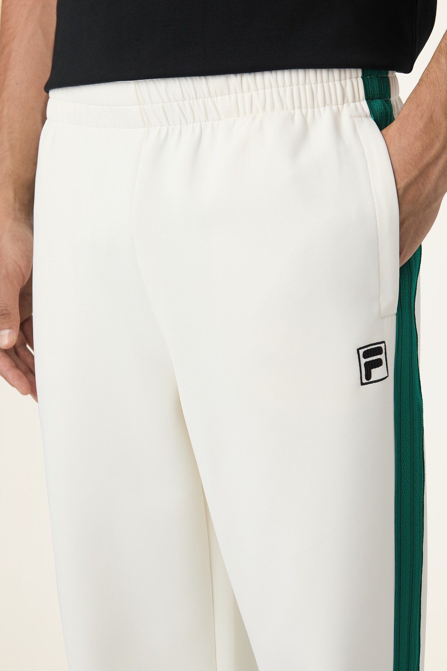 COMO RELAXED TAPED TRACK PANTS EGRET 6