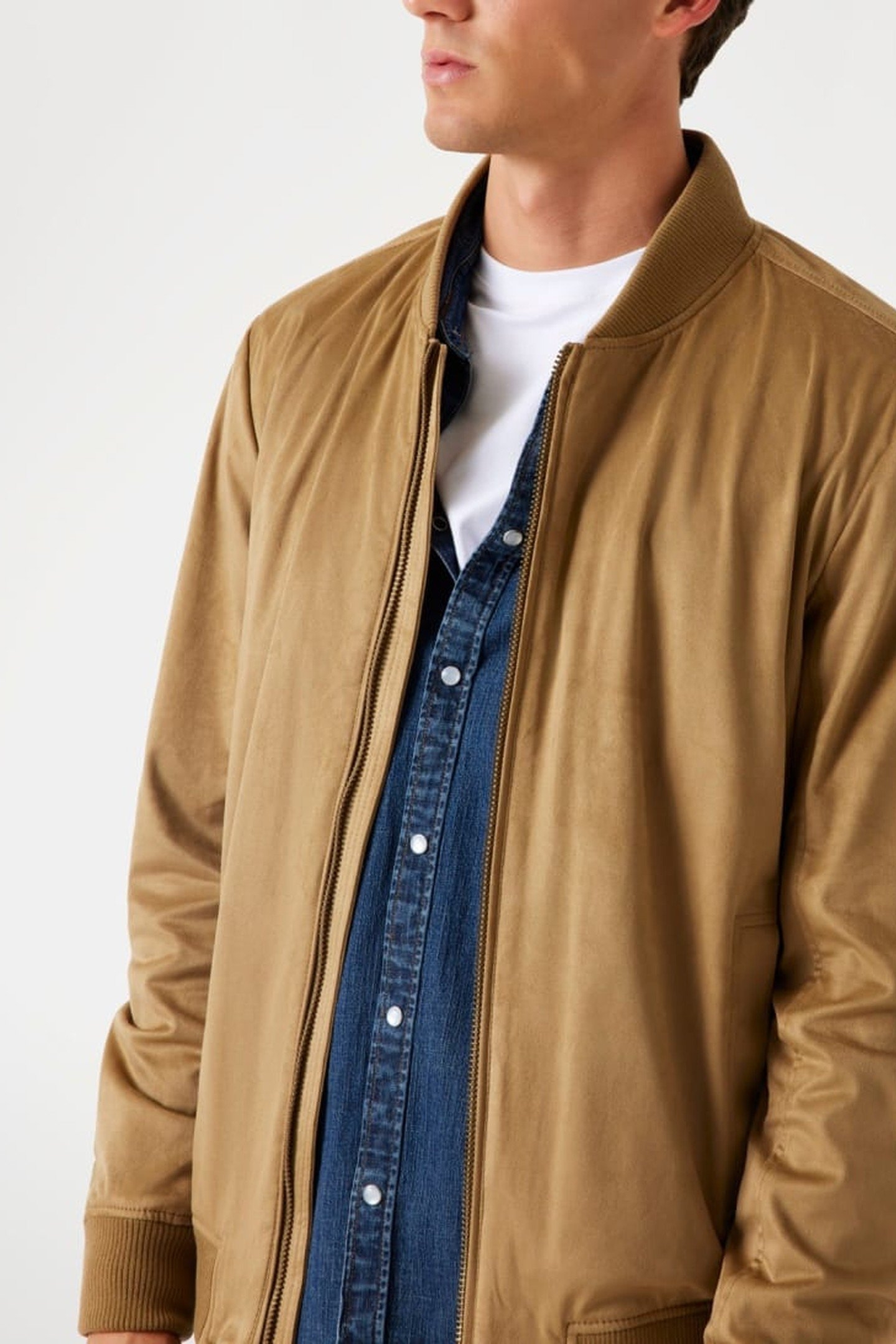 SUEDE BOMBER KHAKI RIVER 3