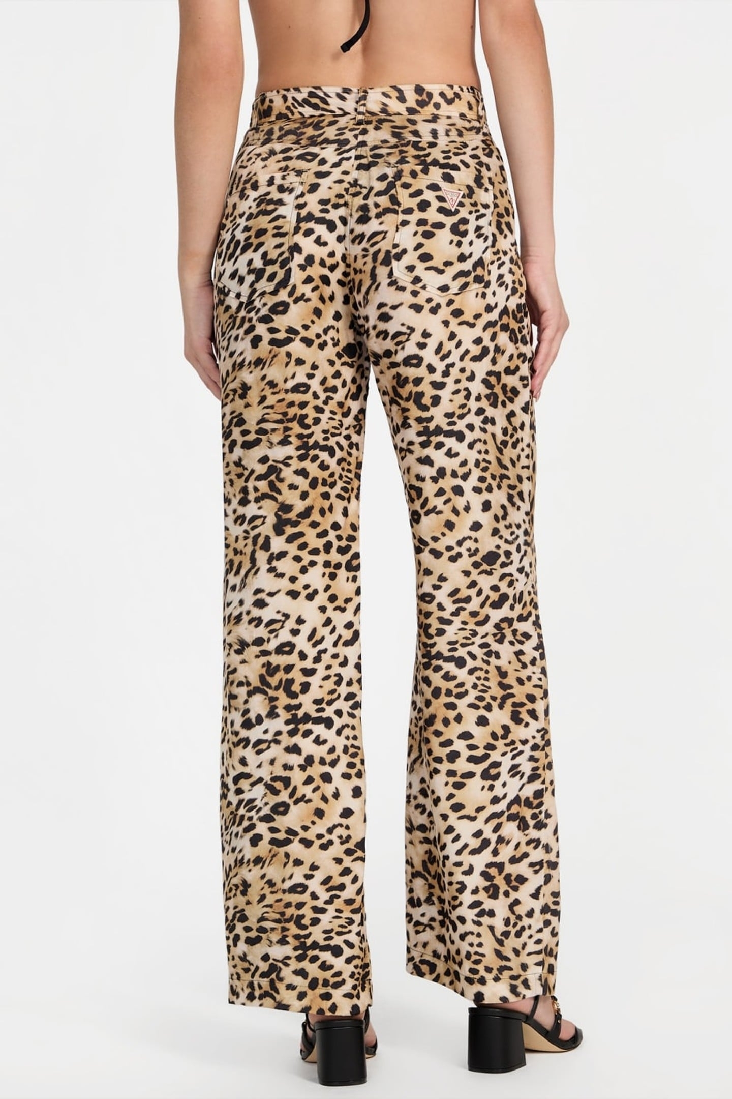 GUESS ECO ENORA STRAIGHT PANT CHEETAH SKIN PRINT 4