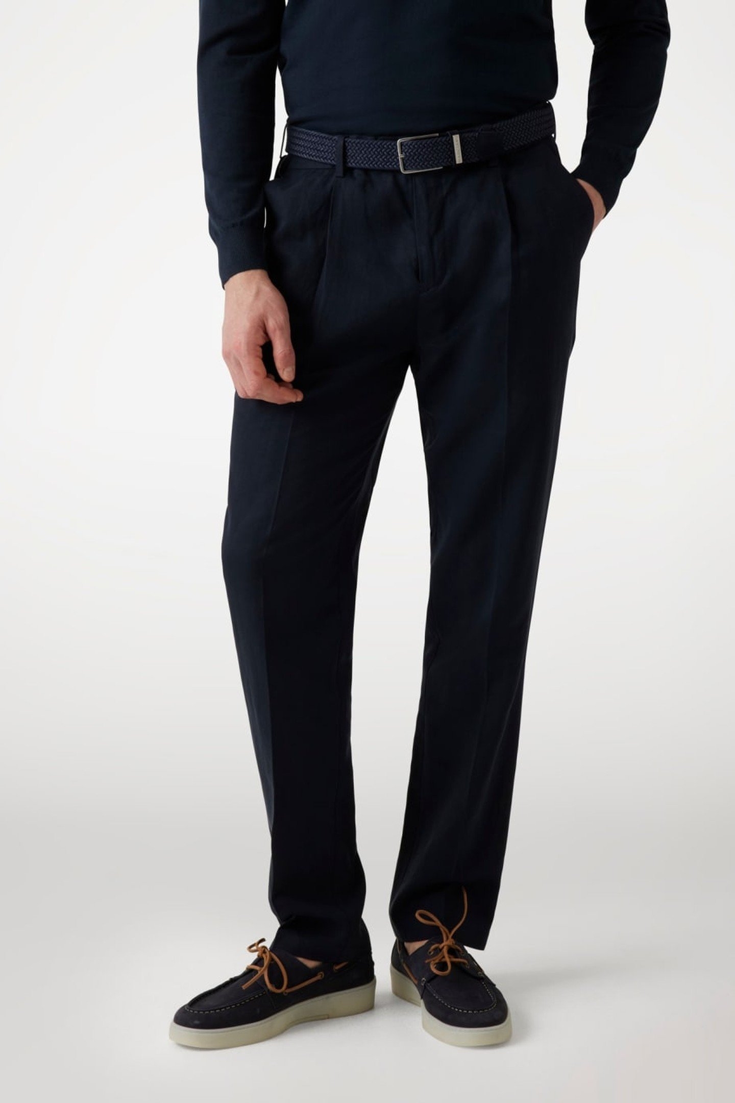 MAX PLEATED REG CHIN NAVY SEA 5