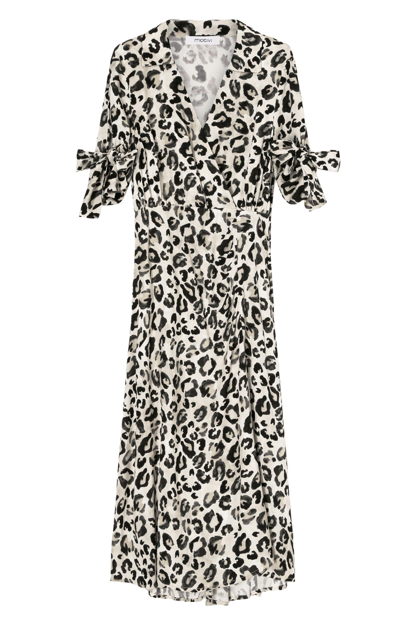 FLOWING DRESS WITH ANIMAL PRINT BEIGE 4