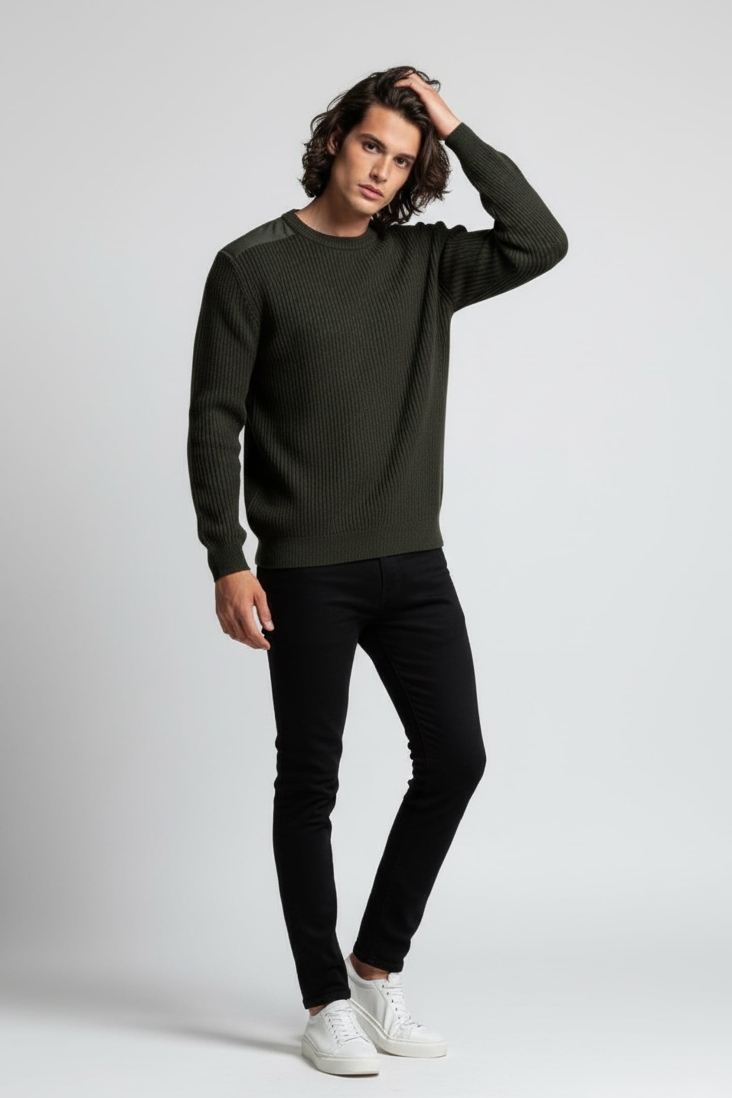 CADAQALF KNIT DARK KHAKI 1