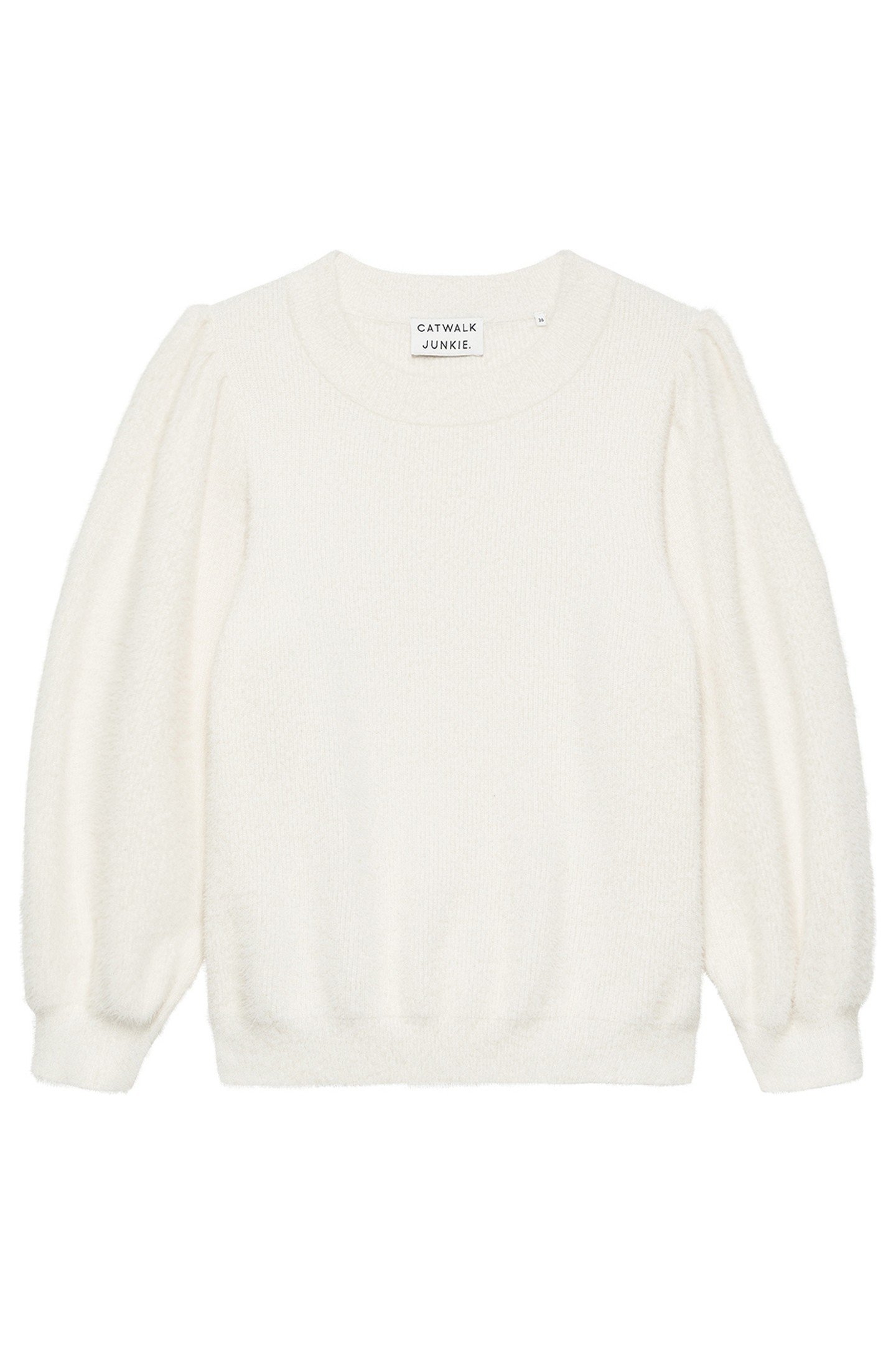 FUZZY PUFF SLEEVE KNIT OFF WHITE 4