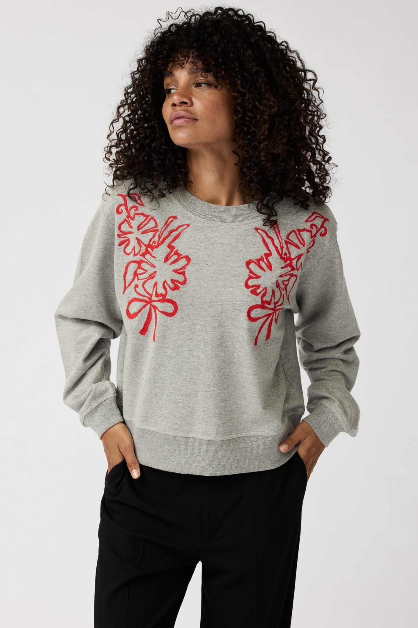 NELLA SWEATER GREY MELANGE 2