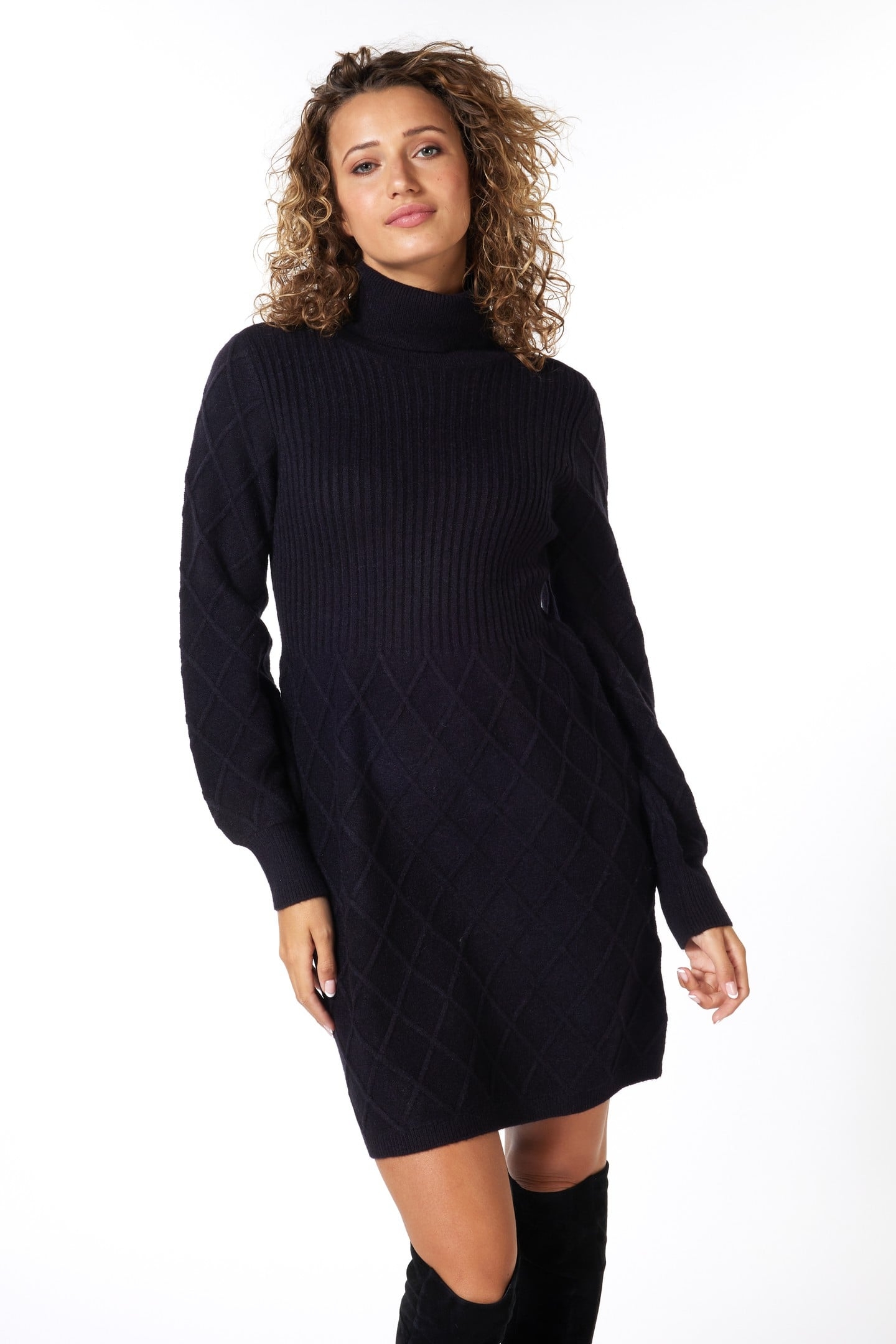 DRESS RIB & PATTERN BLACK 3