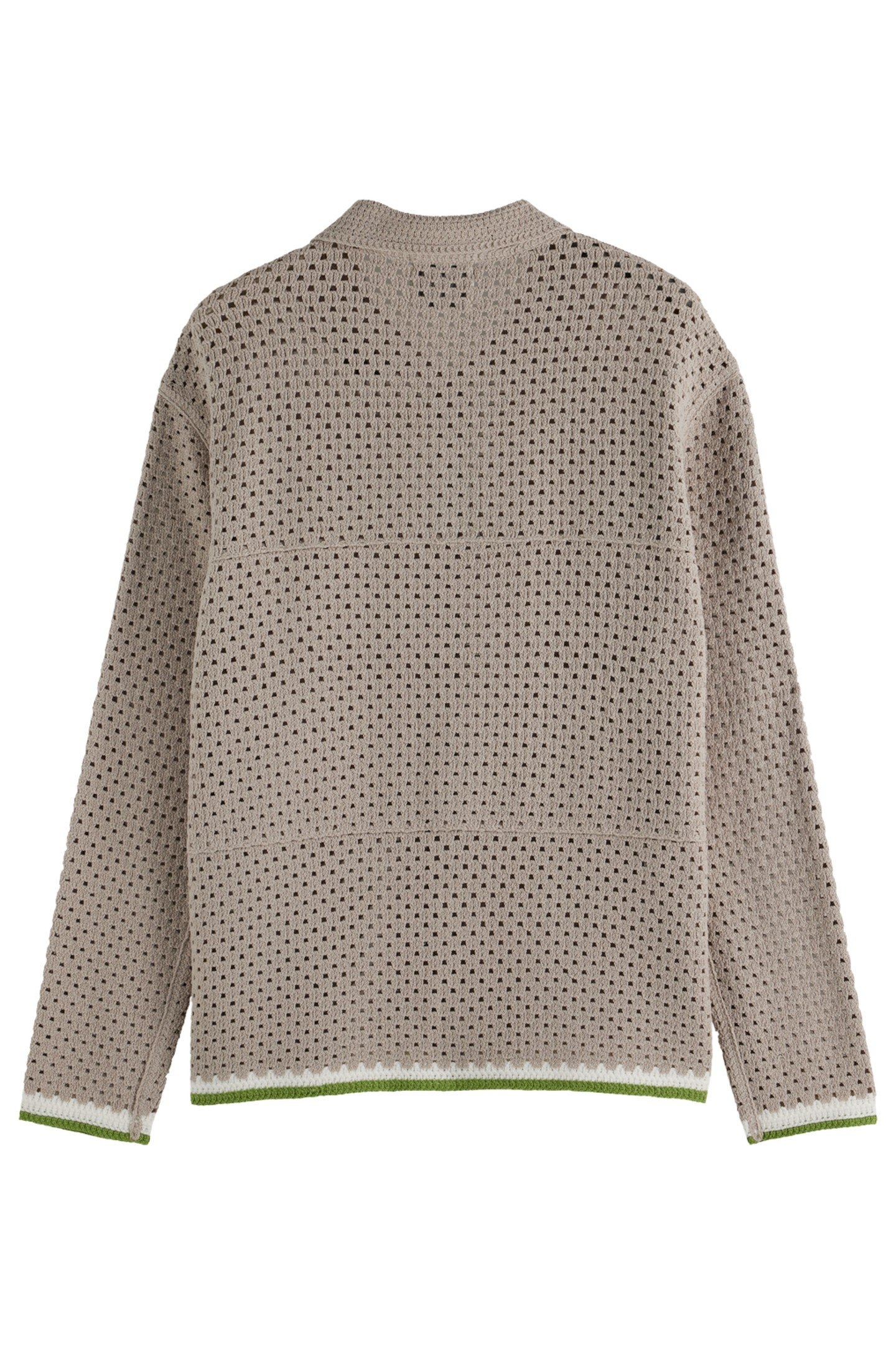 CROCHET LONG-SLEEVED SHIRT HIGHWAY GREY 3