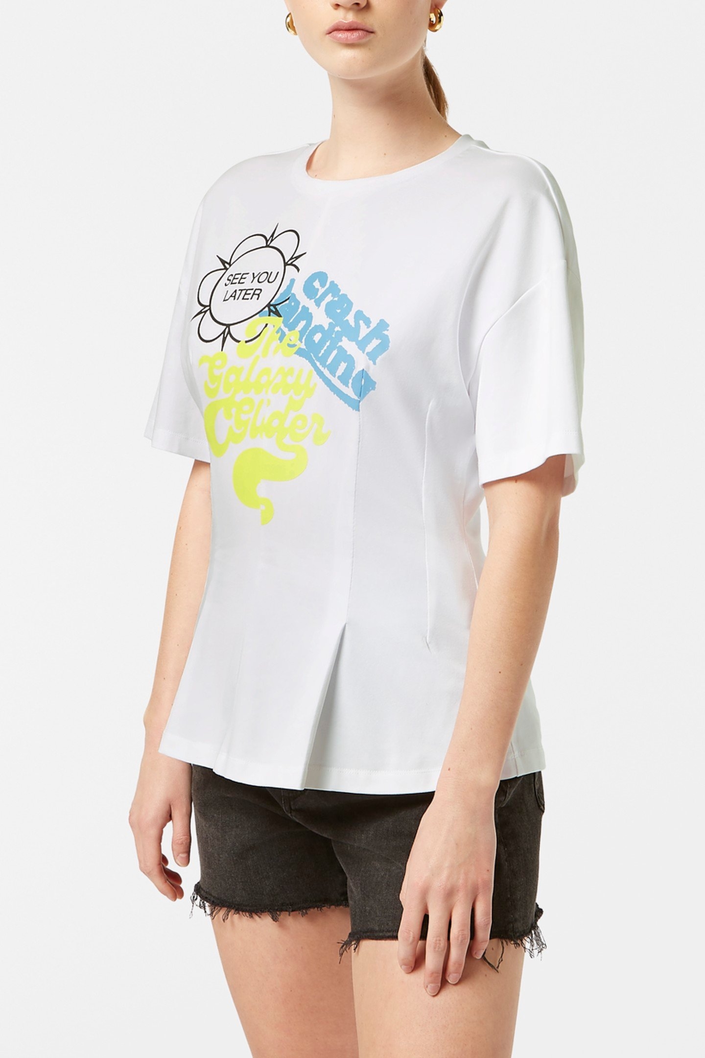 ARTWORK T-SHIRT WITH SHAPING WHITE 3