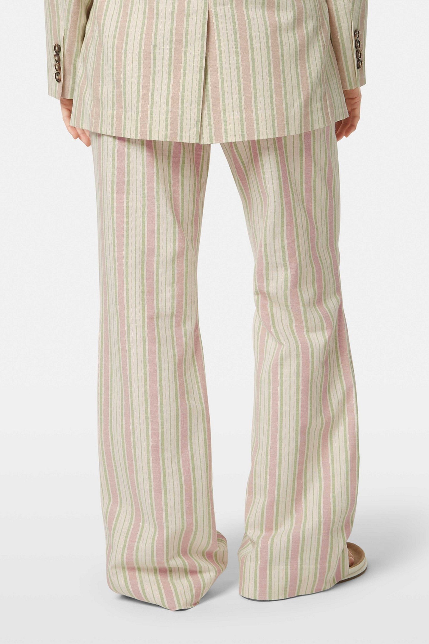 VIOLET LUREX COTTON BLEND PANT LUREX LINEN STRIPE 4
