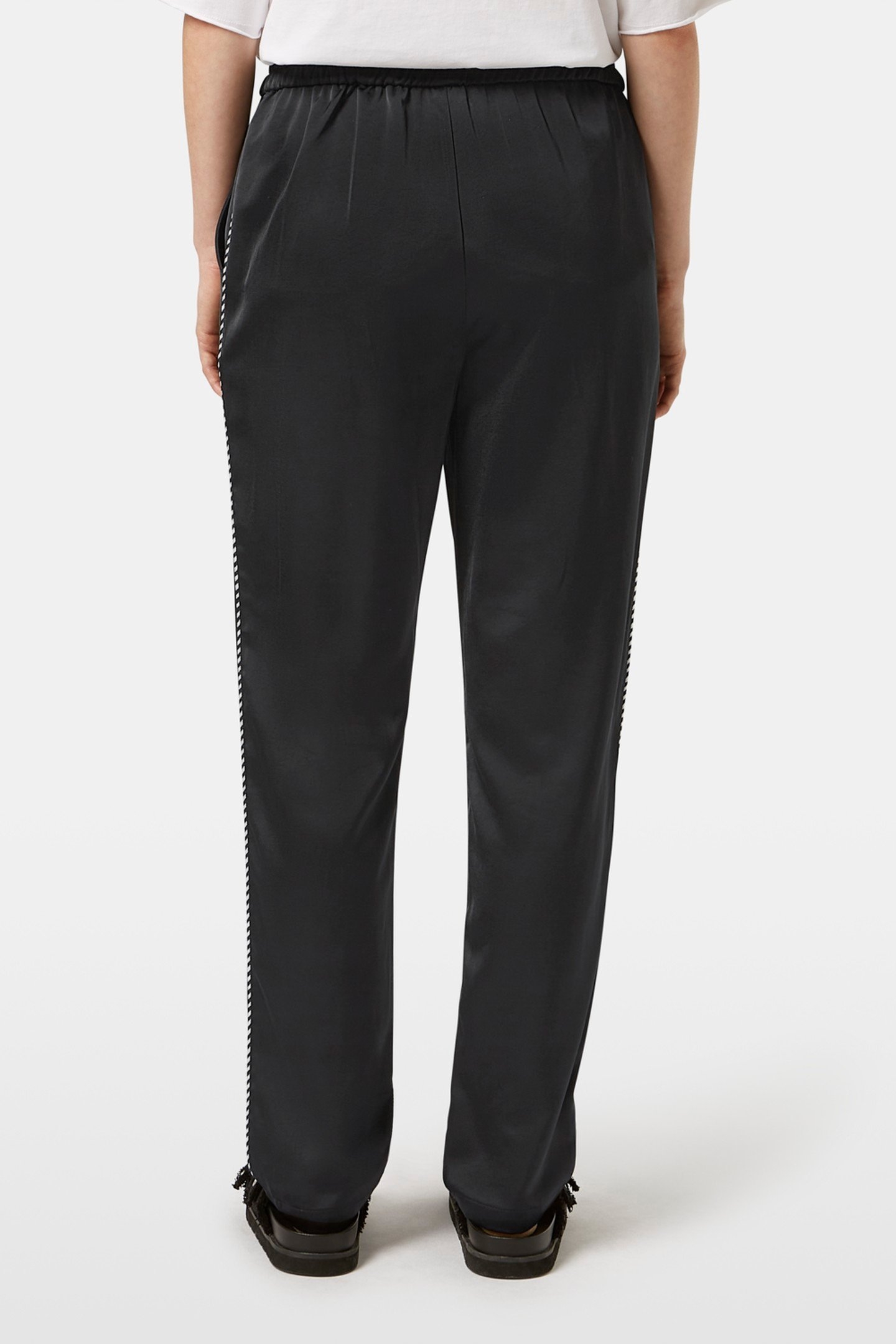 MAIA MID RISE SATIN PULL ON PANT BLACK 4