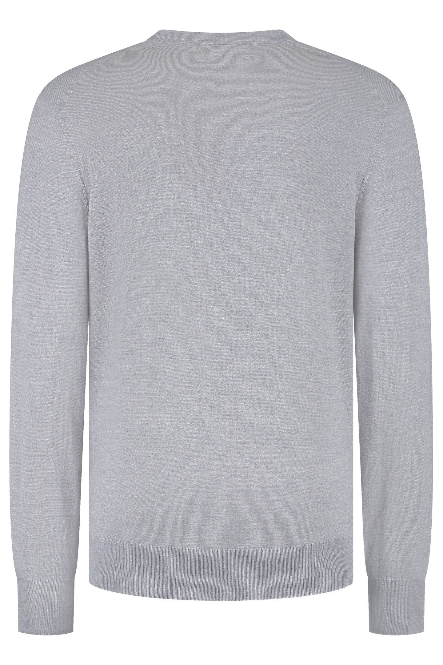 V NECK100% MERINO MOONSTONE GREY 2