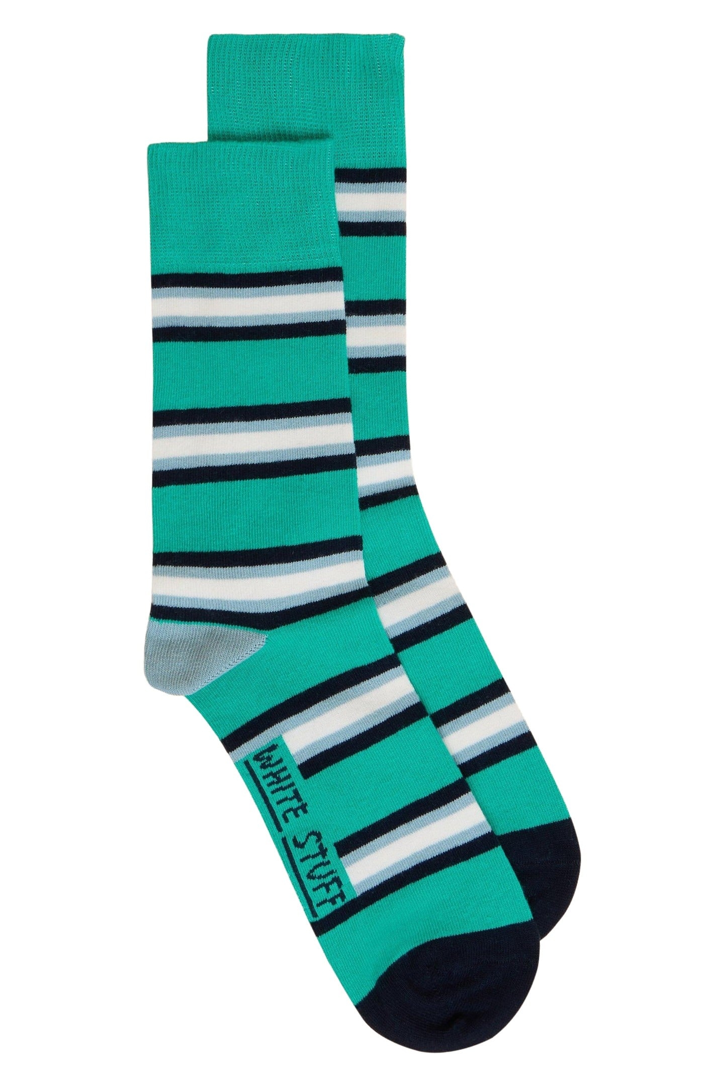 SPACED STRIPE ANKLE SOCK TEAL MULTI 1